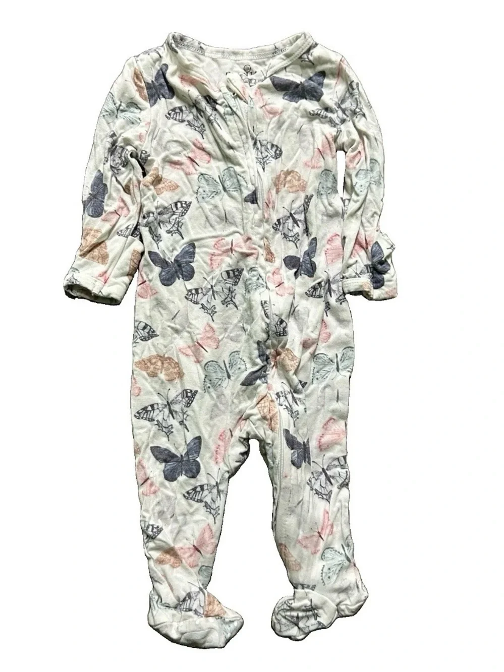 Baby Girl Caden Lane Footie Pajamas Butterflies Size Newborn